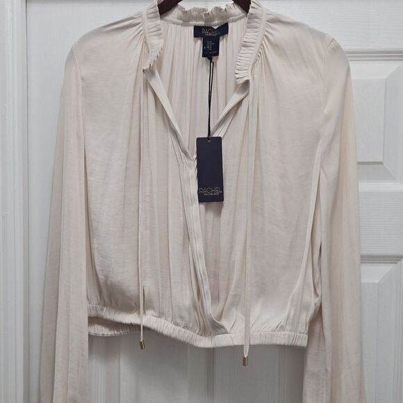 Rachel Cream Blouse with Tie Neck - Picture 3 of 4
